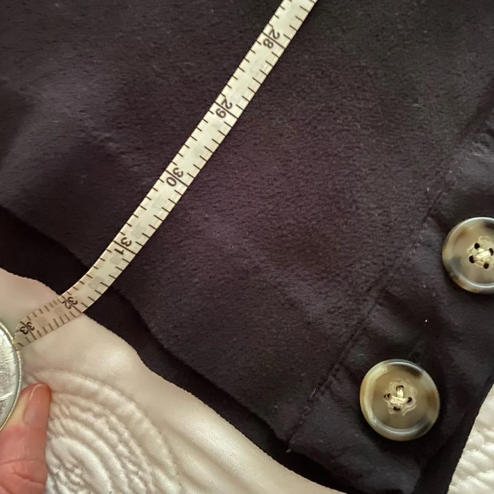 Last Call! Madewell Black V-neck Dress with Side Buttons, Small - Picture 8 of 8